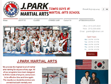 Tablet Screenshot of jparkmartialarts.com